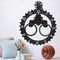 Wall Clock 27" Industrial Black Metal Gear Mechanical Moving Gear Wall Clock